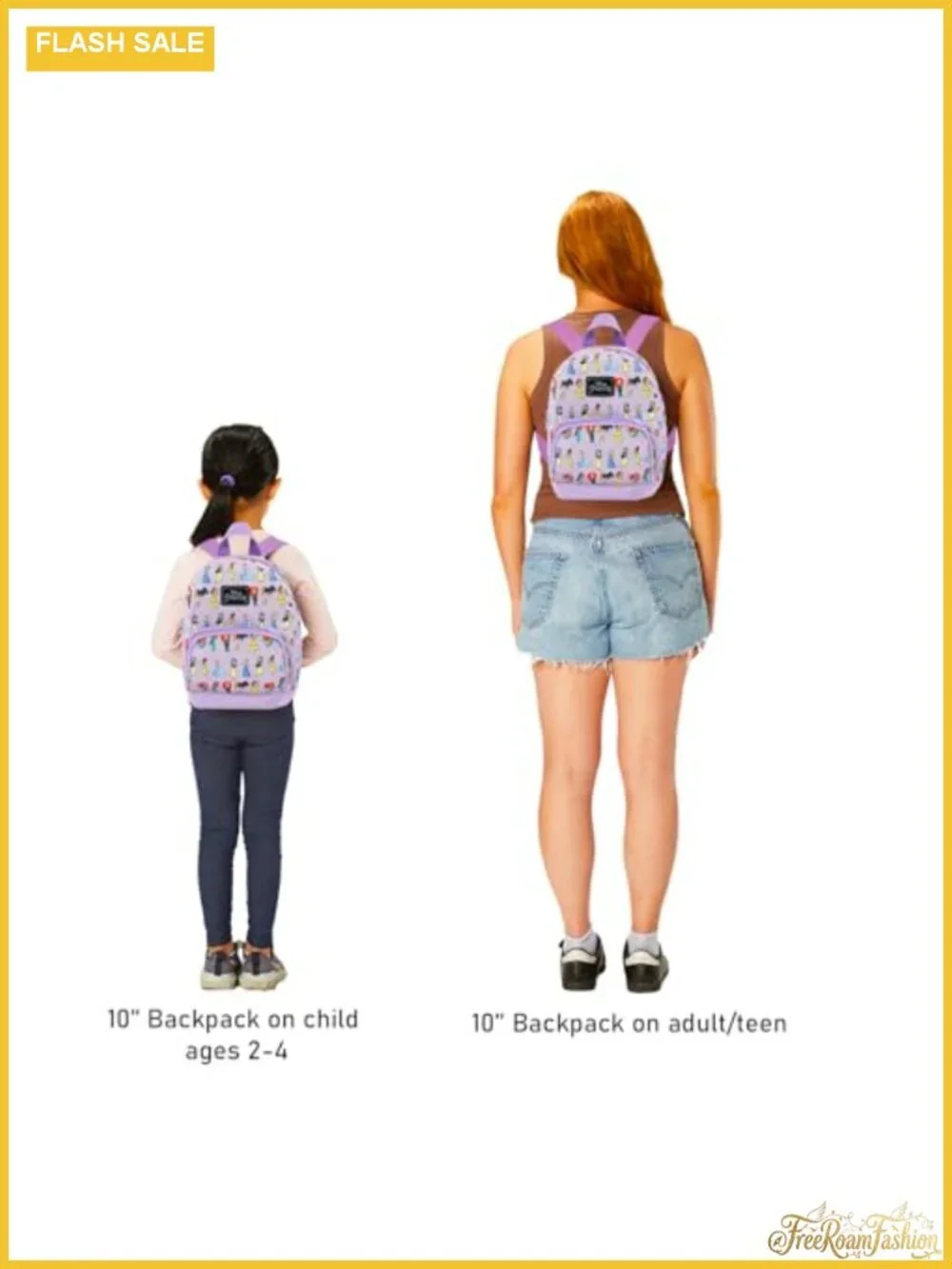 Disney Princess Mini Backpack - 10 inch Woven Canvas Daypack with Adjustable